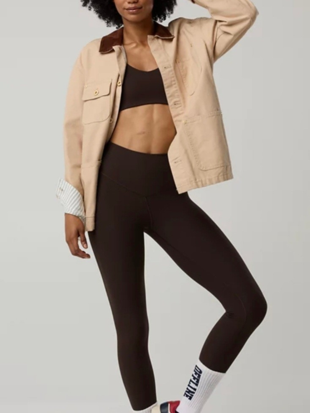 aerie High-Rise Leggings in Dark Brown